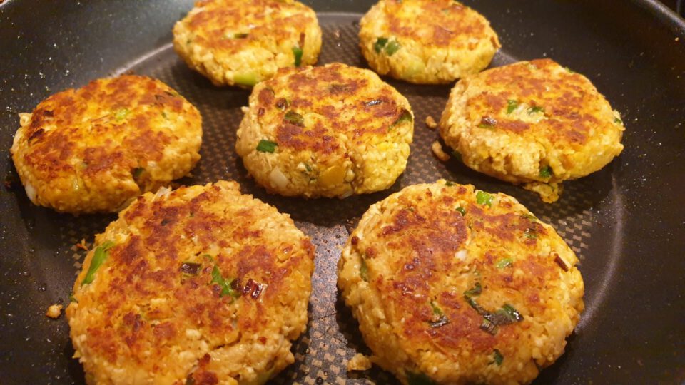 vegane burger patties anbraten