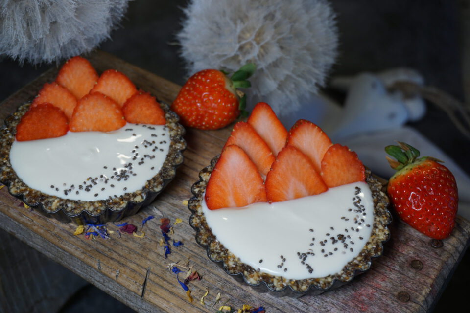 Vegane Joghurt Tartelettes sind fertig