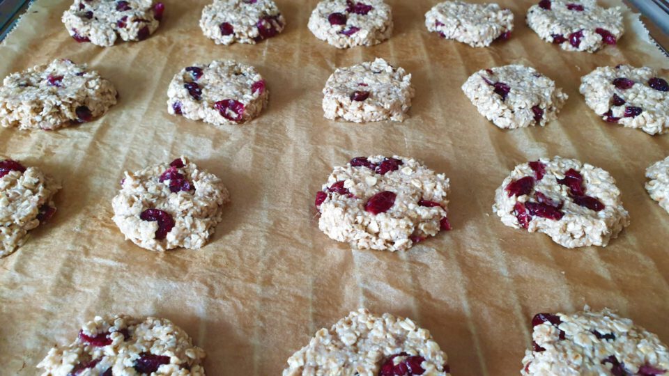 gesunde haferkekse vor dem Backen