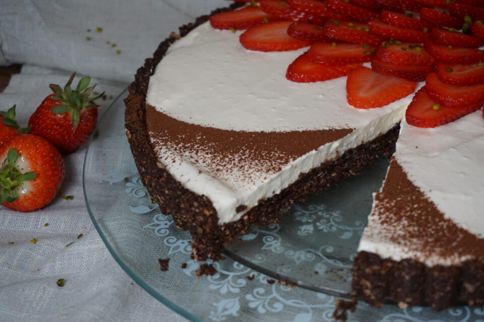 vegane tarte mit erdbeeren