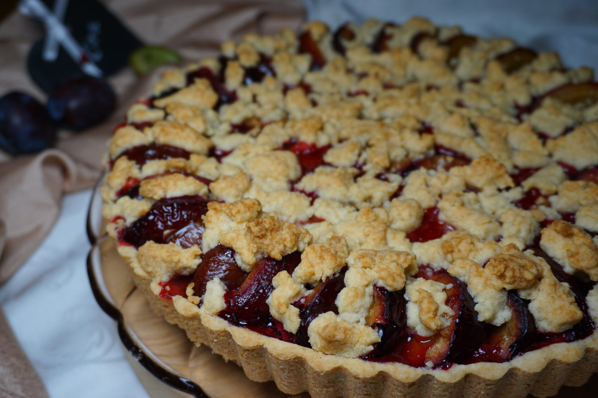 Veganer Zwetschgen Streuselkuchen - Ciras Veggies