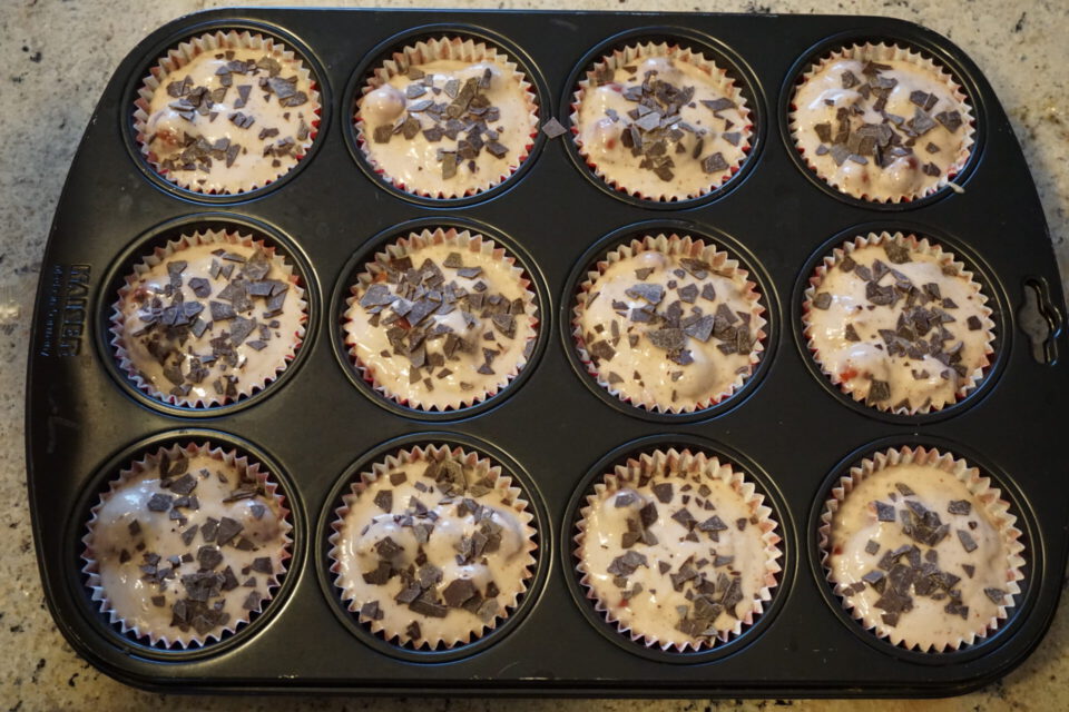 vegane kirschmuffins vor dem Backen