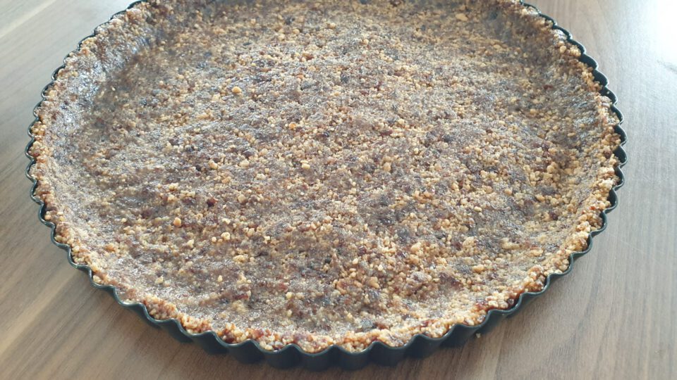 vegane tarte weihnachtlich vor dem Backen