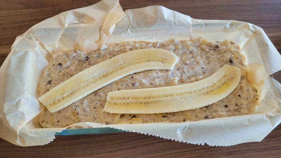 veganes bananenbrot ohne zucker vor dem backen